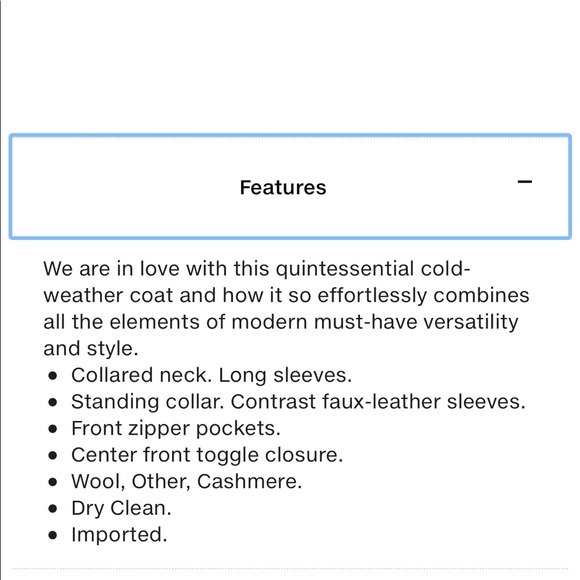 BCBGMaxaria Toggle Wool Cashmere Blend Coat - Picture 9 of 9